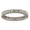 Anello eternity in oro bianco con diamanti taglio carrè 2,31 ct