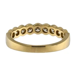 Anello fedina in oro giallo con diamanti taglio brillante 0,68 ct