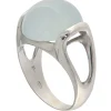 Anello in oro bianco con Berillo varietà Acquamarina – Milky