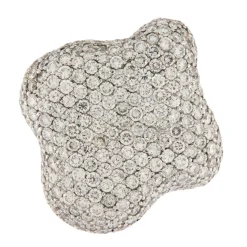 Anello in oro bianco con pavé di diamanti 5,17 ct