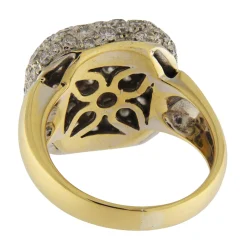 Anello in oro giallo con pavè di diamanti 2,00 ct