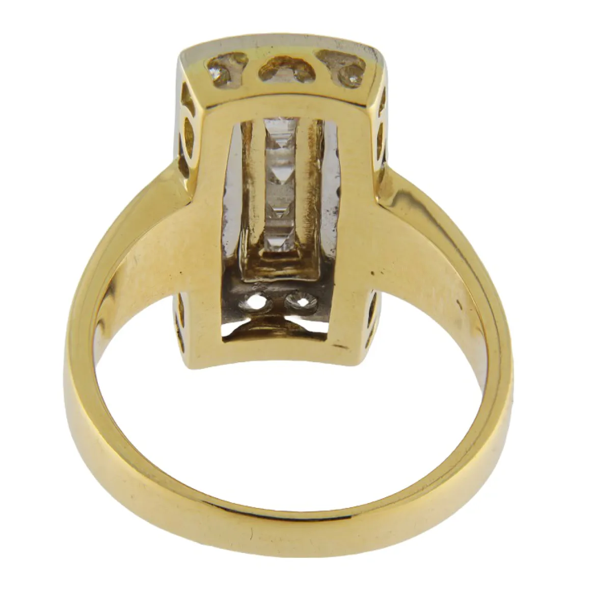 Anello in oro giallo con diamanti 0,93 ct