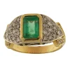 Anello in oro giallo e bianco con smeraldo 2,44 ct e diamanti