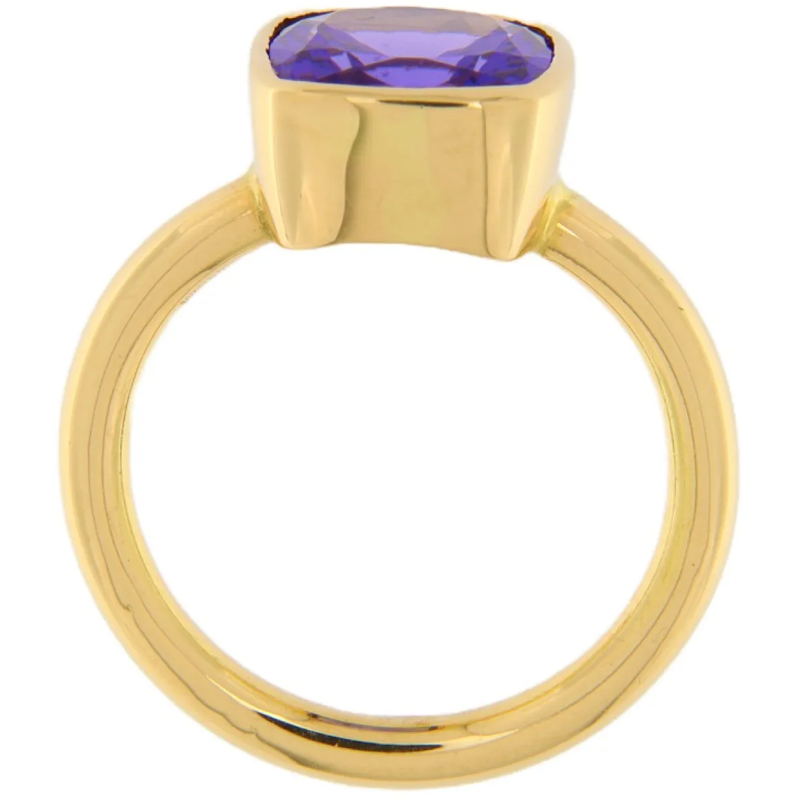 Anello in oro rosa con tanzanite 4,16 ct