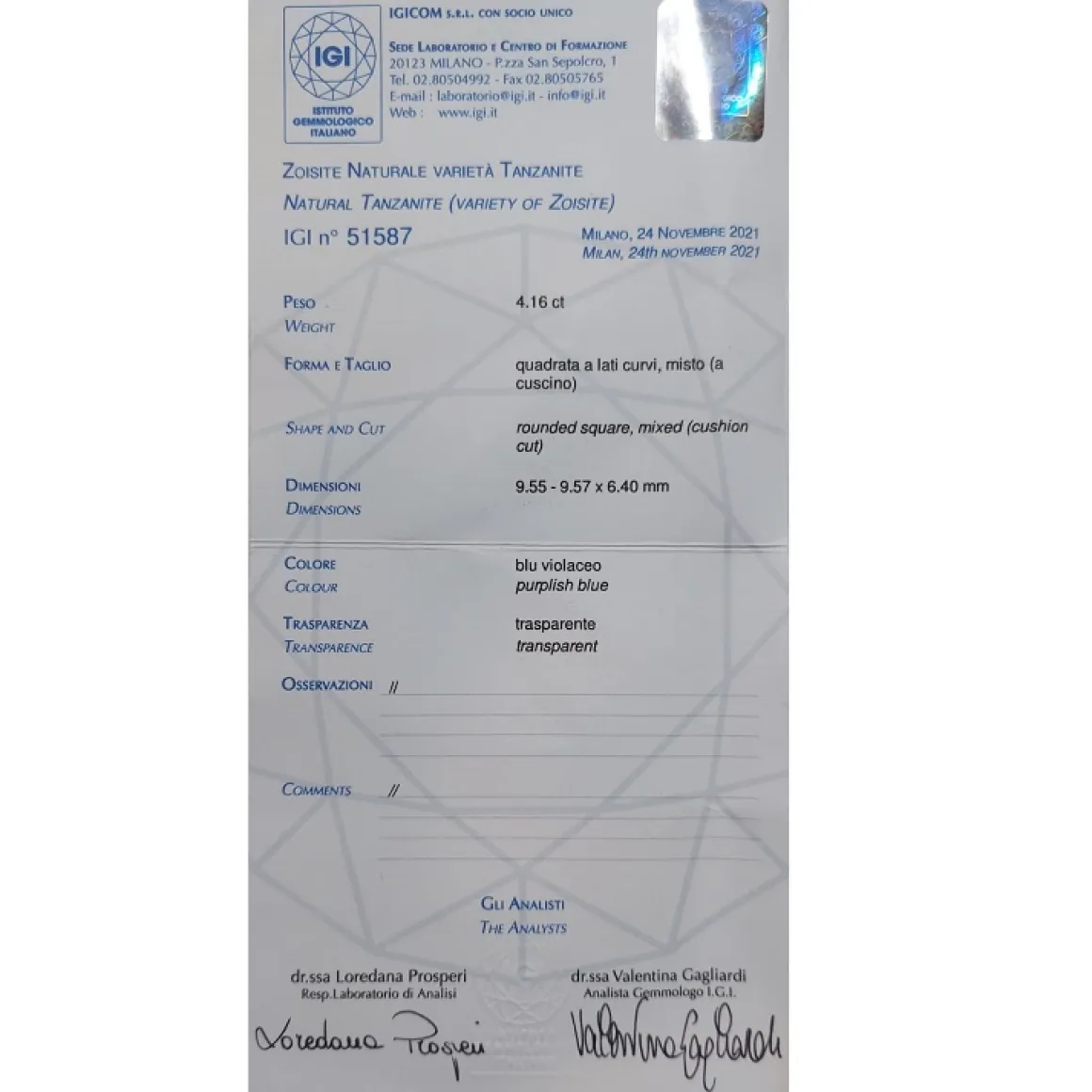 Anello in oro rosa con tanzanite 4,16 ct