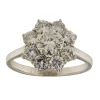 Anello margherita in oro bianco con diamanti 2,44 ct