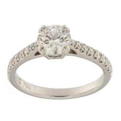 Anello solitario con diamante 1,00 ct D/VVS1 certificato IGI