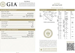 Anello trilogy in oro bianco con brillanti 1,50 ct certificati GIA