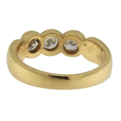 Anello trilogy in oro giallo con diamanti
