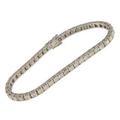 Bracciale tennis in oro bianco con diamanti taglio brillante 8,27 ct