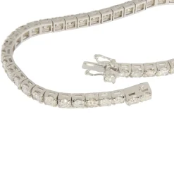 Bracciale tennis in oro bianco con diamanti taglio brillante 8,27 ct