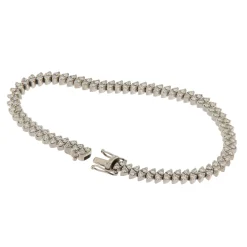 Bracciale tennis in oro bianco con diamanti taglio brillante 3,07 ct