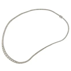 Girocollo tennis in oro bianco con diamanti 11,83 ct