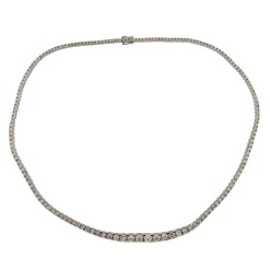 Girocollo tennis in oro bianco con diamanti 11,83 ct