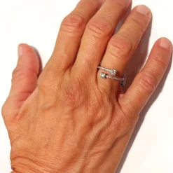 Guidetti | Anello contrarié in oro bianco con diamanti 0,51 ct