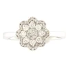 Guidetti | Anello fiore in oro bianco con diamanti taglio brillante