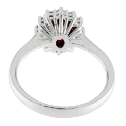 Guidetti | Anello in oro bianco con rubino 0,98 ct certificato IGI e diamanti