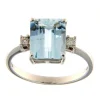 Guidetti | Anello in oro bianco con acquamarina 2,80 ct e diamanti