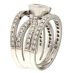 Guidetti | Anello in oro bianco con rubino 1,55 ct e diamanti