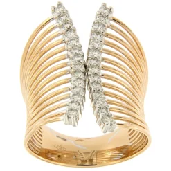 Guidetti | Anello in oro rosa e bianco con diamanti taglio brillante