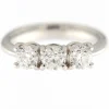 Guidetti | Anello trilogy in oro bianco con diamanti taglio brillante 1,51 ct certificati GIA