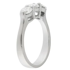 Guidetti | Anello trilogy in oro bianco con diamanti taglio brillante 1,35 ct