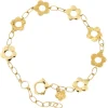 Guidetti | Bracciale a fiori lavorati in oro giallo