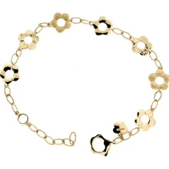Guidetti | Bracciale a fiori lavorati in oro giallo