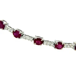 Guidetti | Bracciale in oro bianco con diamanti e rubini