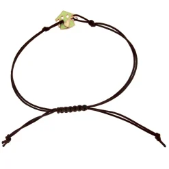Guidetti | Braccialetto cordino con ciondolo “casetta” in oro 9 kt