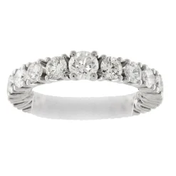 Guidetti | Fedina eternity in oro bianco con diamanti 2,36 ct a gradazione