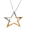 Guidetti | Girocollo con ciondolo “stella” in oro bianco e rosa con diamanti