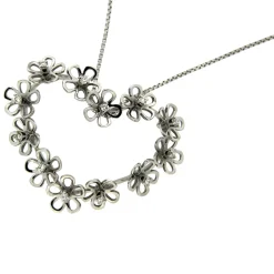 Guidetti | Girocollo con ciondolo “cuore” in oro bianco e diamanti