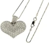 Guidetti | Girocollo cuore in oro bianco con diamanti taglio brillante