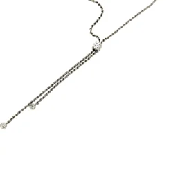 Guidetti | Girocollo in oro bianco con 3 diamanti