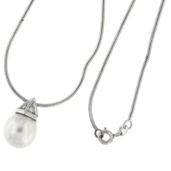 Guidetti | Girocollo in oro bianco con perla e diamanti