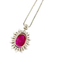 Guidetti | Girocollo in oro bianco con rubino e diamanti taglio brillante