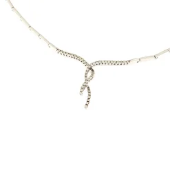 Guidetti | Girocollo semirigido in oro bianco con diamanti taglio brillante