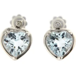 Guidetti | Orecchini in oro bianco con acquemarine mobili e diamanti