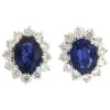 Guidetti | Orecchini in oro bianco con zaffiri e contorno di diamanti