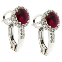 Guidetti | Orecchini in oro bianco con rubini e diamanti