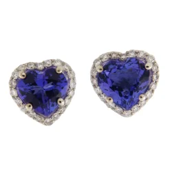 Guidetti | Orecchini in oro bianco con tanzaniti e diamanti
