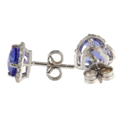 Guidetti | Orecchini in oro bianco con tanzaniti e diamanti