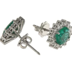 Guidetti | Orecchini in oro bianco con smeraldi 2,73 ct certificati IGI e diamanti