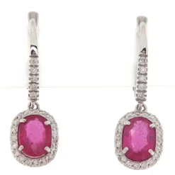 Guidetti | Orecchini pendenti in oro bianco con rubini e diamanti