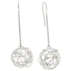 Guidetti | Orecchini pendenti a boule in oro bianco con diamanti