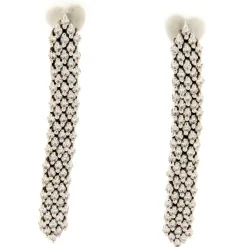 Guidetti | Orecchini pendenti in oro bianco 18 kt con diamanti taglio brillante