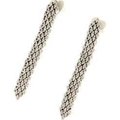 Guidetti | Orecchini pendenti in oro bianco 18 kt con diamanti taglio brillante