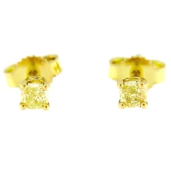 Guidetti | Orecchini punto luce in oro giallo con diamanti fancy yellow