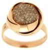 K di Kuore | Anello in oro rosa con diamanti brown